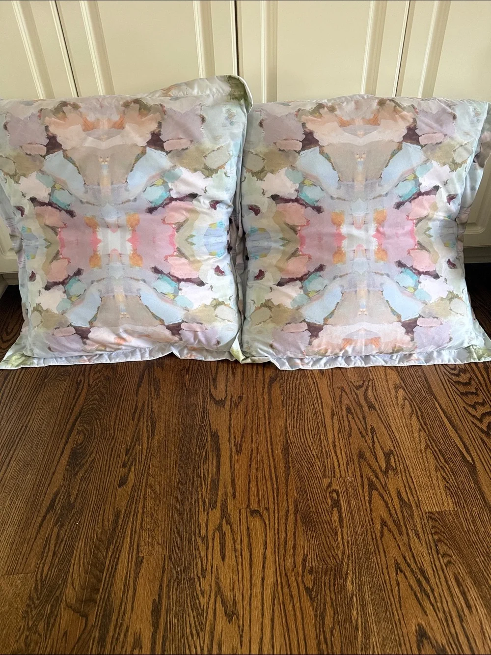 Laura Park Pastel Watercolor Bedding Sham Pillow covers Set of 2 size 26 x 26
